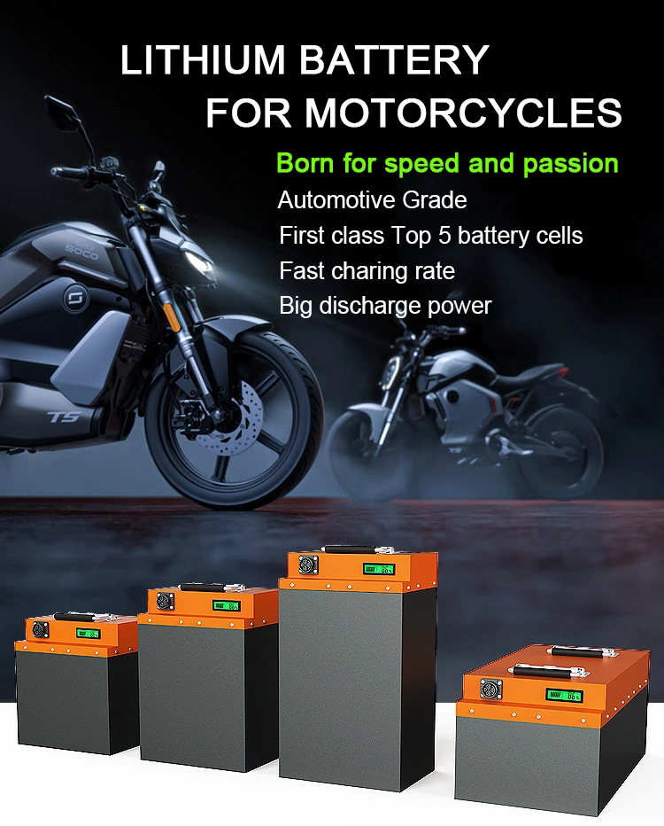Блок батарей LiFePO4 48V 60V 72V 20ah 30ah 40ah для электрического мотоцикла с аттестацией MSDS Un38.3